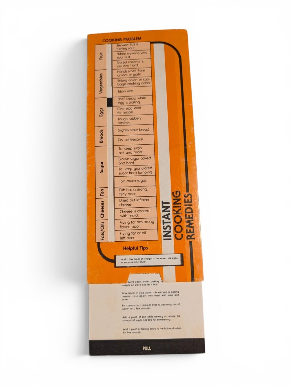 VINTAGE Cooking Remedies Guide Cottagecore Flip Portable Orange Cream